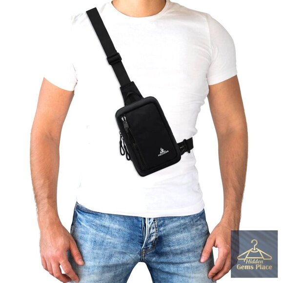 Handbags - Mini Sling Bag Crossbody Phone Daypack Water Resistant Nylon Travel Running